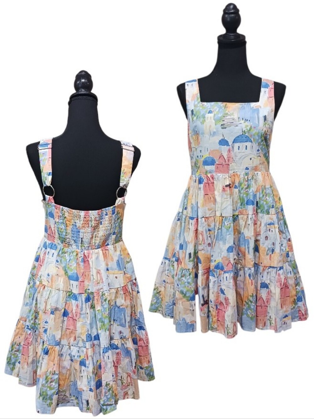 Entro Santorini Tiered Smocked Swing Dress